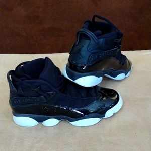 Nike Jordan 6 Rings Black white 6y
